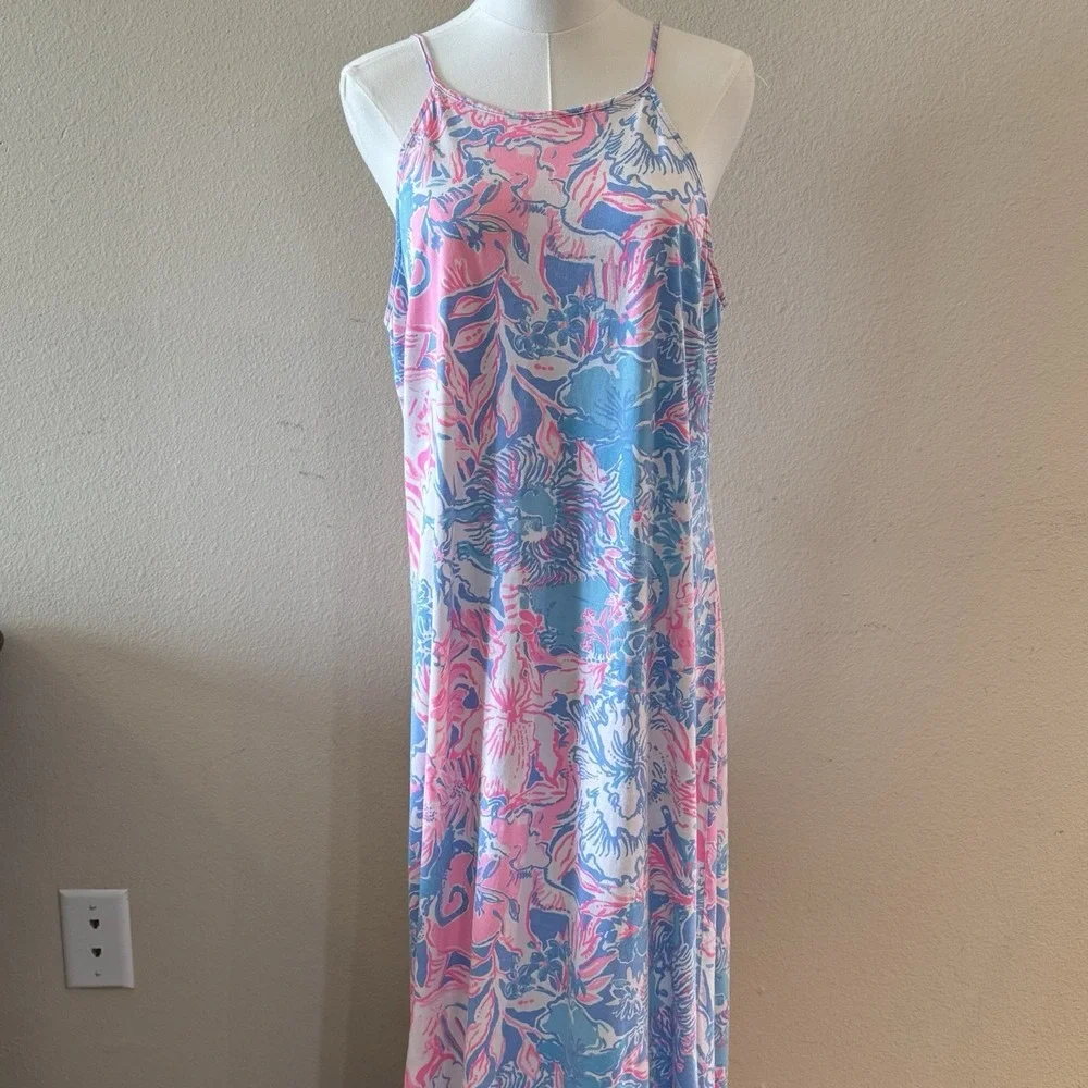 margot maxi dress lilly pulitzer Lilly Pulitzer | Dresses | Lilly Pulitzer Margot Maxi Dress Blue Peri Viva  La Lilly Tassel Trim Sz Large